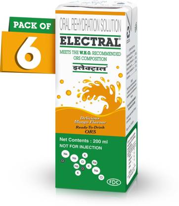 Electral Mango Flavoured Tetra Pack of 6 Hydration Drink