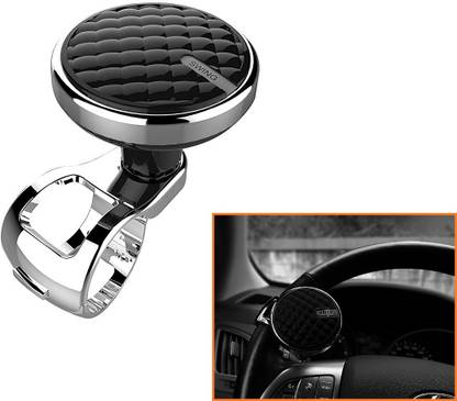 OnWheel Car Universal Swing Power Handle Car Steering Wheel Spinner Knob in Black Color Car Steering Knob