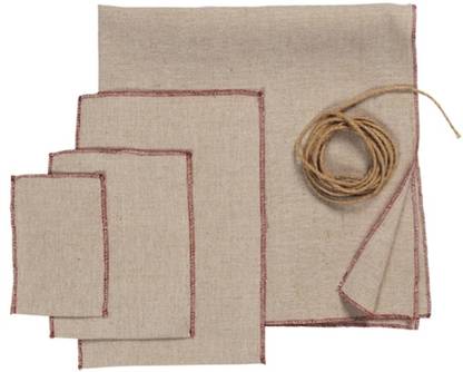 IKEA Gift Wrap, Set of 4, Jute Natural - Pack of 4( NA Fabric: 65% jute, 35% cotton String: 100% jute Gift Wrapper