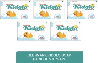 Glenmark Kidglo soap - soap free foam and baby gentle soap(pack of 5)75g