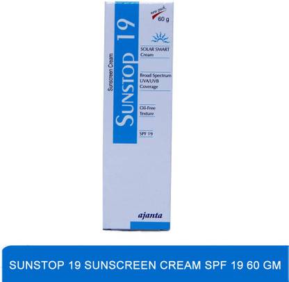 SUNSTOP Sunscreen - SPF 50 19 Sunscreen Cream SPF 19 - dermatologist recommended sunscreen cream 60g