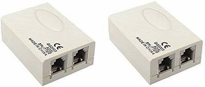 LipiWorld  TV-out Cable ADSL VDSL APDT Splitter for Landline Telephone and Broadband Modem Box Internet Phone Filter Splitter (2 PCS)