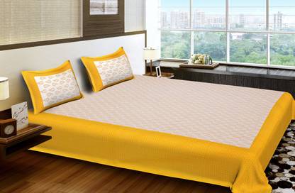 Sonal Textiles 250 TC Cotton Queen Printed Flat Bedsheet
