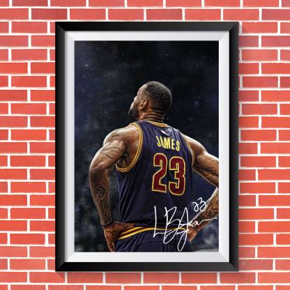 Basketball Superstar Lebron James Poster Framed For Home Decor Fine Art Print