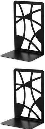Djuize Metal Non slip Book Ends book shelves holders case for office, home-circle Iron Book End
