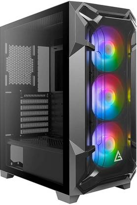 Antec DF600 Mid Tower Supports ATX, Micro-ATX, Mini-ITX Computer Case with 3 x 120 mm ARGB Fans in Front Mid Tower Cabinet with USB 2.0 and USB 3.0 Ports Compatible with Computer