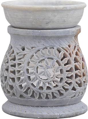Cratly Made of stone size 3x3x4 (LXBXH) inches Stoneware 1 - Cup Candle Holder Set
