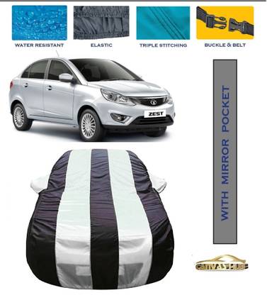 CANVAS HUB Car Cover For Tata Zest (With Mirror Pockets)