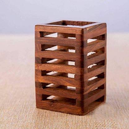 Adore Craft 1 Compartments wooden pen holder