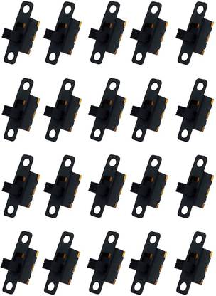 Electronic Spices 20pcs Mini Size SPDT Slide Switch On-Off 3-Pin 0.3A Electronic Components Electronic Hobby Kit