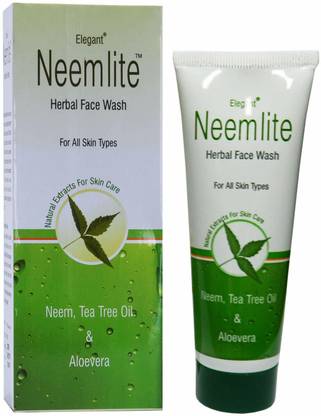 ELEGANT Herbal Facewash 75ml With Neem, ALoevera, Tea Tree & Lemon Peel Extracts. Face Wash