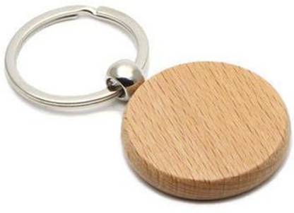 Digital wooden keychain round Key Chain