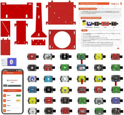 EzeeKonnect Electronics Learning Kit - Full Subscription 6 Months six Boxes, Science and Fun Innovation Projects, Educational DIY Building, Stem Activities