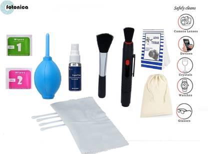 Fotonica 9 In 1 Cleaning Kit For Cameras, Lenses, Binoculars, LCD, Laptops, Desktops, Keyboards, etc Lens Cleaner