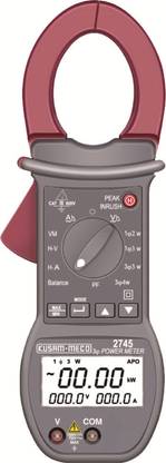 Kusam-meco KM-2745 3 PHASE TRMS POWER CLAMP METER WITH HARMONICS & INRUSH CURRENT MEASUREMENT(11 FUNCTIONS 10 RANGES) Digital Multimeter