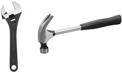 vyas Hand tool combo 1 single open wrench and 1 claw hammer multi functional tools set Hand Tool Kit