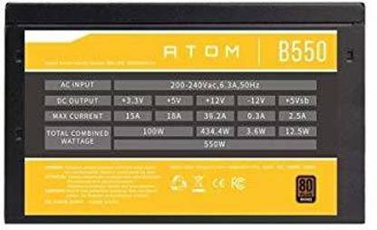Antec B550 Bronze 550 Watt 80 Plus Certified Power Supply with Active Power Factor Correction (APFC) (B 550) 550 Watts Computer PSU with 5 SATA Cables