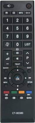 LipiWorld 23PB200 29PB200 32PB200 40PB200 29PB202 23PU200 32PU200 40PU200 LCD LED Smart TV Universal Remote Control Compatible for (CT-90380) Toshiba Remote Controller