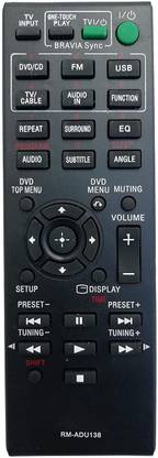 LipiWorld DAV-TZ145 AV System Remote Control(RM-ADU138) Sony Remote Controller