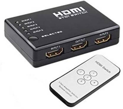 See Good 5 Port HDMI Switch with Remote IR Support 4K 5 Input 1 Output HDMI Switcher Supports Full HD 4K 1080p 3D Media Streaming Device
