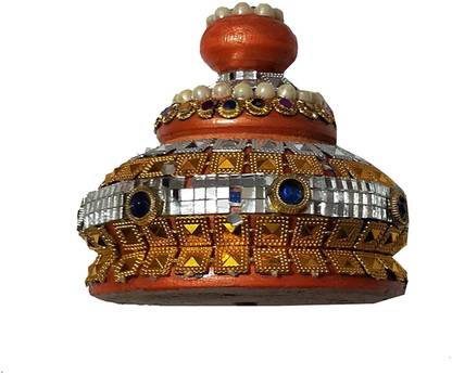 salvusappsolutions Decorative Wooden SINDUR DANI (Multi_3X3 in) Decorative Showpiece  -  7 cm