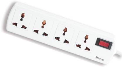 Micron MPS01 Power Strip with Surge Protector 4  Socket Extension Boards