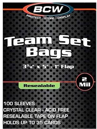 Bcw 400 Team Set Bags - 4 Resealable Sets of 100