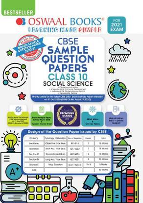 Oswaal Cbse Sample Question Paper Class 10 Social Science Book