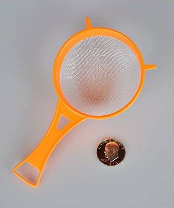 TRANSLINE Large 4" Diameter Plastic Nylon Mesh Coin Strainer Coin Bank
