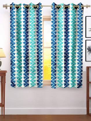 Flipkart SmartBuy 150 cm (5 ft) Polyester Semi Transparent Window Curtain (Pack Of 2)