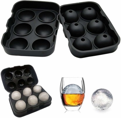 FOOD GRADE Whiskey Ice Cube Ball Maker Silicone Mold Sphere Mould Tray Round Bar 