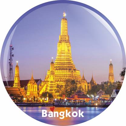 CLICK N HOME 00418/ Bangkok badge fridge magnet design 2 Fridge Magnet Pack of 1
