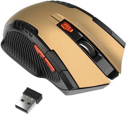 ERetailMart 4GHz Wireless Mice With USB Receiver Gamer 2000DPI Mouse For Computer PC Laptop Wireless Ambidextrous Optical  Gaming Mouse  with Bluetooth
