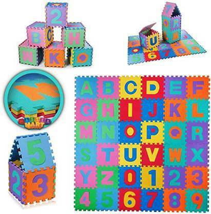 dreamswork 36 Pieces Alphabet & Number Floor Mats for Kids