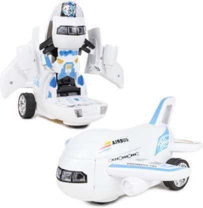 Janox Air bus Converting into Transformer Robot (White)