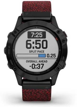 GARMIN Fenix 6 Sapphire Carbon Gray DLC, Wrist-Based Heart Rate and Pulse OX, Sensors Smartwatch