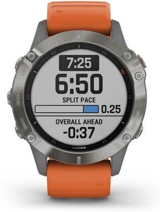 GARMIN Fenix 6 Sapphire Carbon Gray DLC, Wrist-Based Heart Rate and Pulse OX, Sensors Smartwatch