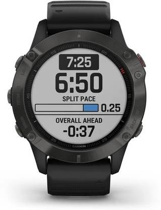 GARMIN Fenix 6 Sapphire Carbon Gray DLC, Wrist-Based Heart Rate and Pulse OX, Sensors Smartwatch