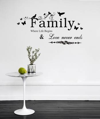 JNM ENTERPRISES 58 cm family wall sticker (pvc vinyl covering area 58cm X 40cm ) Self Adhesive Sticker