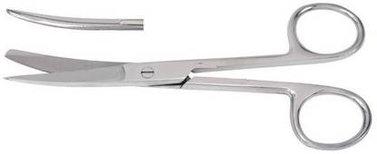 ALPHA SURGICAL DRESSING SCISSOR CURVED 8'' / SHARP & BLUNT / STAINLESS STEEL Curved And Angled Dissecting Scissors