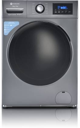 Motorola 8/5 kg Smart Wi-Fi Enabled Inverter Technology Washer with Dryer with In-built Heater Grey
