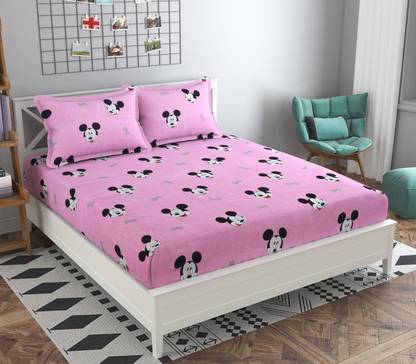 MKB Collections 240 TC Microfiber Double Printed Flat Bedsheet