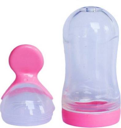 babycorner Baby Food Grade Silicone Squeeze Food Feeder with Spoon - 90 ml