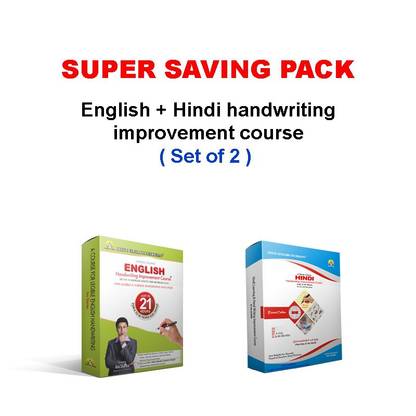English/Hindi Handwriting Improvement Books Course cursive Hand writing Practice Books calligraphy also for Kids Adults professional 35 Booklets workbook Just in 35 hrs - 6 to 58 years by Anu Sharma
