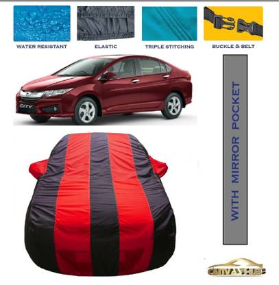 CANVAS HUB Car Cover For Honda City i-Dtec (With Mirror Pockets)