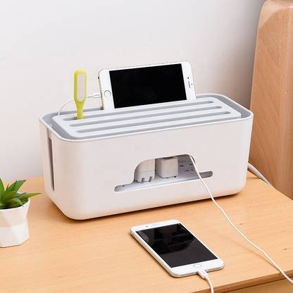 MOJIBO 2 Compartments Plastic Cable box