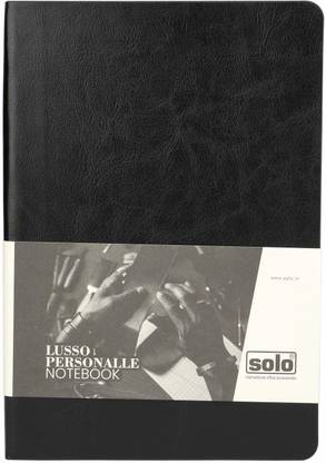 Solo Personalle Notebook With Italian Leatherette Cover A5 Notebook Unruled 192 Pages