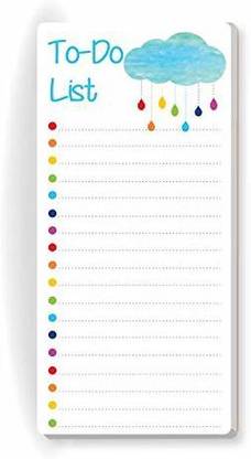 Nourish ToDo List Note Pad Regular Note Pad Ruled 50 Pages