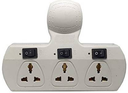 chetanenterise 3 PIN PLUG : 3+3 Multiplug with Switch Indicator & Fuse SC3BMULTIPLUG Three Pin Plug