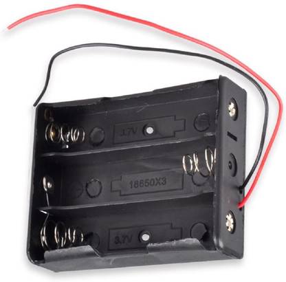 Diycart 18650 Button Top Triple Battery holder with Wire Leads for lithium battery(3X 18650 In Series 12.6v) Electronic Components Electronic Hobby Kit